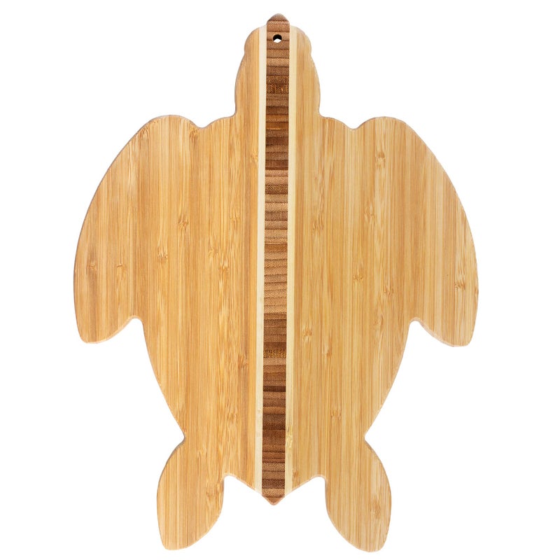 Totally Bamboo Sea Turtle Shaped Cutting Board and Charcuterie Serving Tray, Great for Wall Display - Image 1